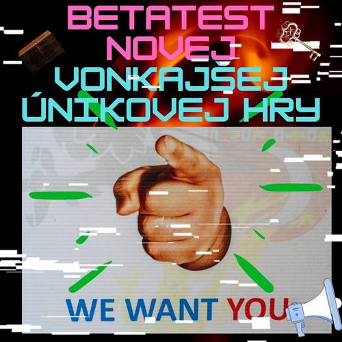 Plagát Betatest vonkajšej únikovej hry