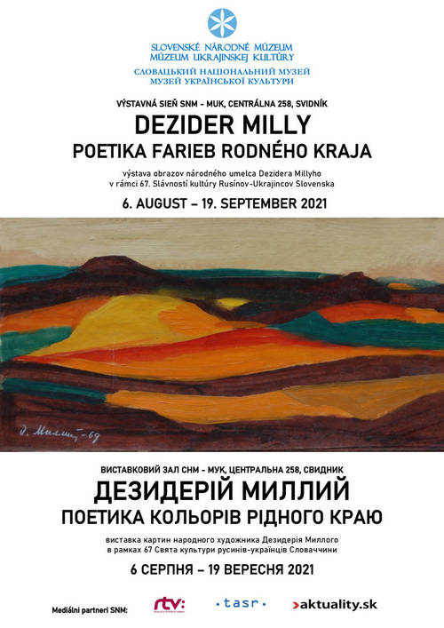 Plagát Dezider Milly. Poetika farieb rodného kraja
