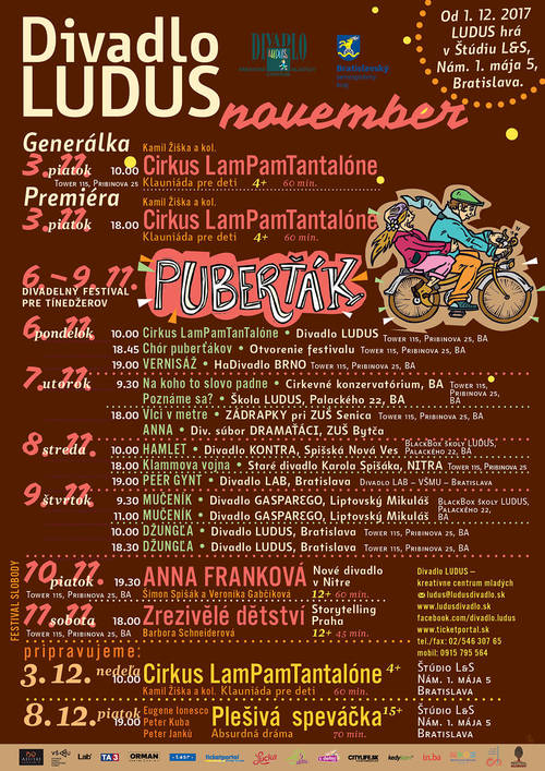 Plagát Divadelný festival Puberťák, 6.ročník