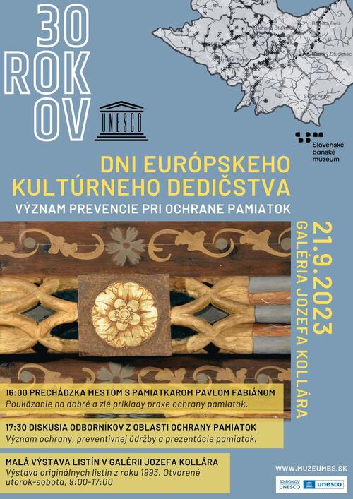 Plagát Dni európskeho kultúrneho dedičstva 2023 v Galérii J. Kollára
