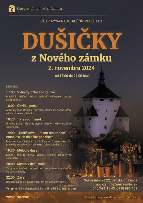 Plagát Dušičky z Nového zámku 2024
