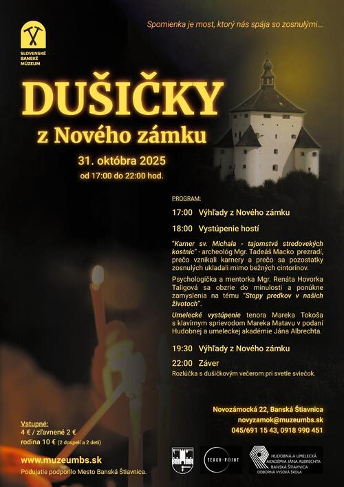 Plagát Dušičky z Nového zámku 2025