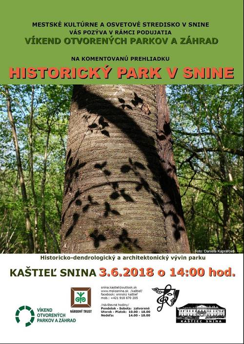 Plagát Historický park v Snine