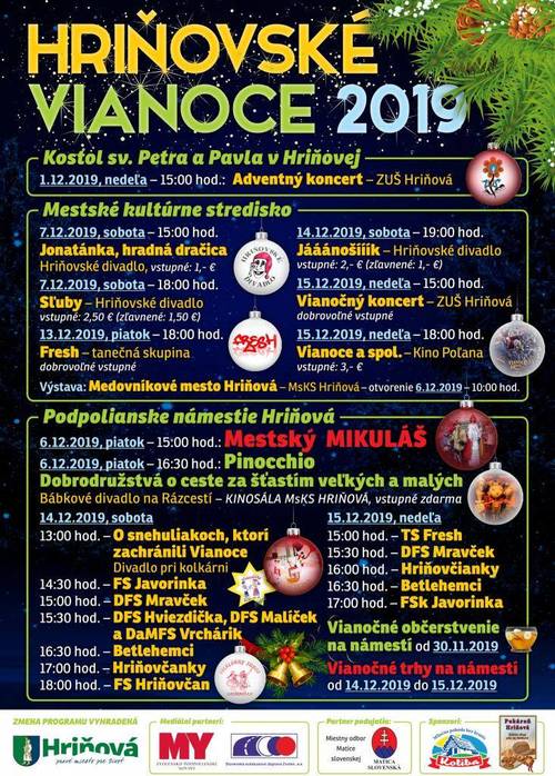 Plagát Hriňovské Vianoce 2019