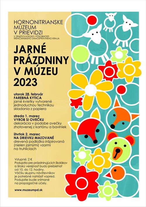 Plagát Jarné prázdniny v múzeu 2023