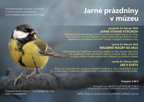 Plagát Jarné prázdniny v múzeu