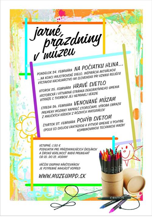 Plagát Jarné prázdniny v múzeu