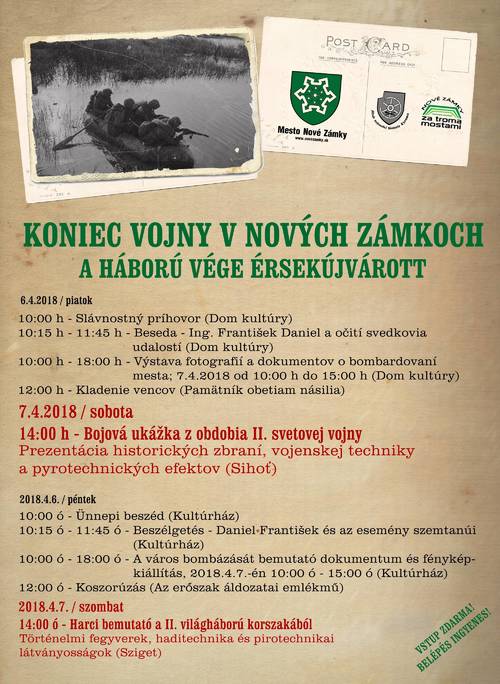 Plagát Koniec vojny v Nových Zámkoch