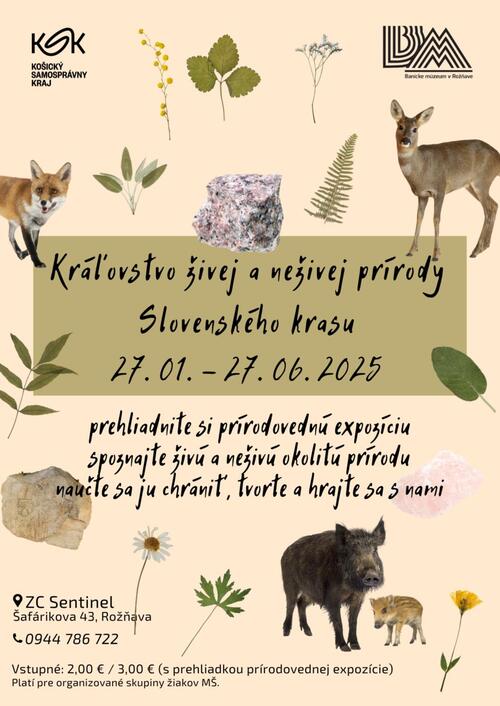 Plagát Kráľovstvo živej a neživej prírody Slovenského krasu