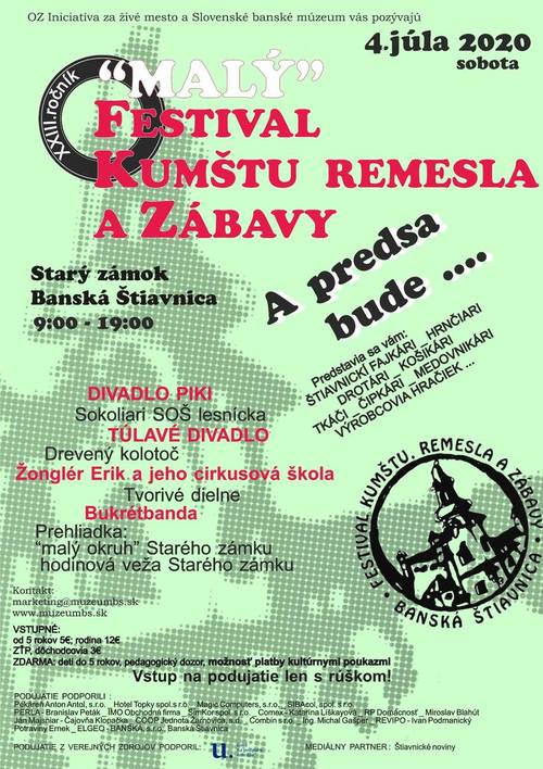Plagát malý Festival kumštu remesla a zábavy