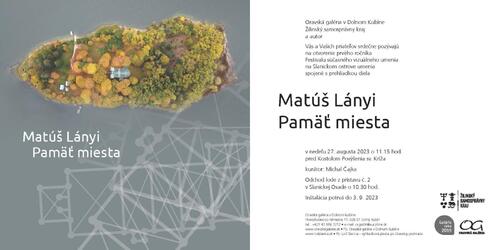 Plagát Matúš Lányi - Pamäť miesta