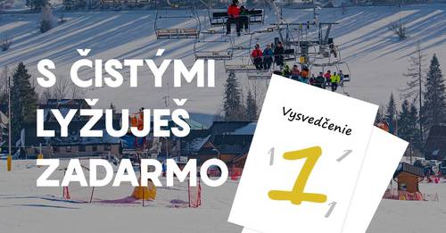 Plagát Polročná lyžovačka pre školákov zadarmo