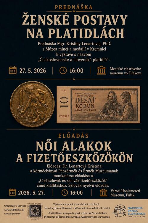 Plagát Prednáška v Mestskom vlastivednom múzeu vo Fiľakove
