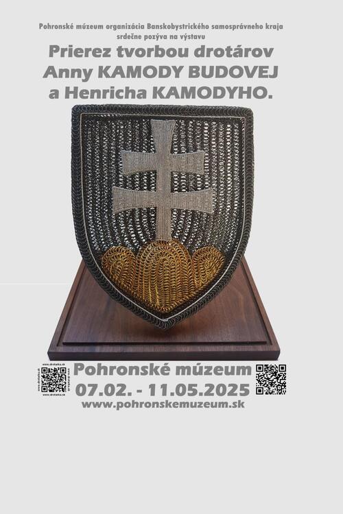 Plagát Prierez tvorbou drotárov Anny Kamody Budovej a Henricha Kamodyho