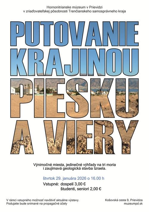 Plagát Putovanie krajinou piesku a viery (verejnosť)