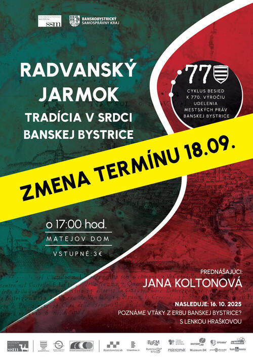 Plagát Radvanský jarmok / prednáška
