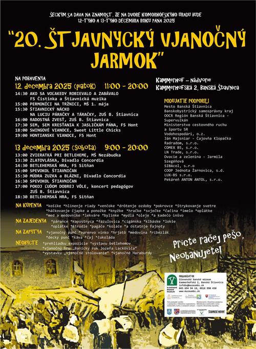 Plagát Štjavnycký vjanočný jarmok 2025