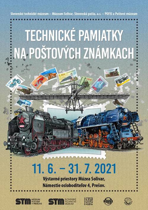 Plagát Technické pamiatky na poštových známkach