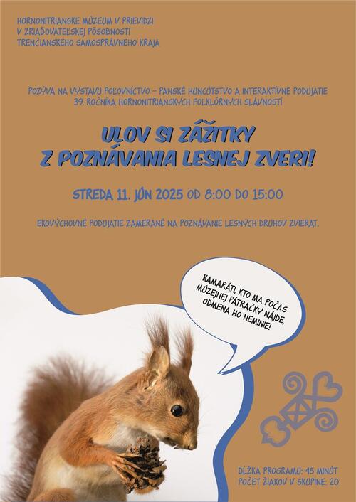 Plagát Ulov si zážitky z poznávania lesnej zvery