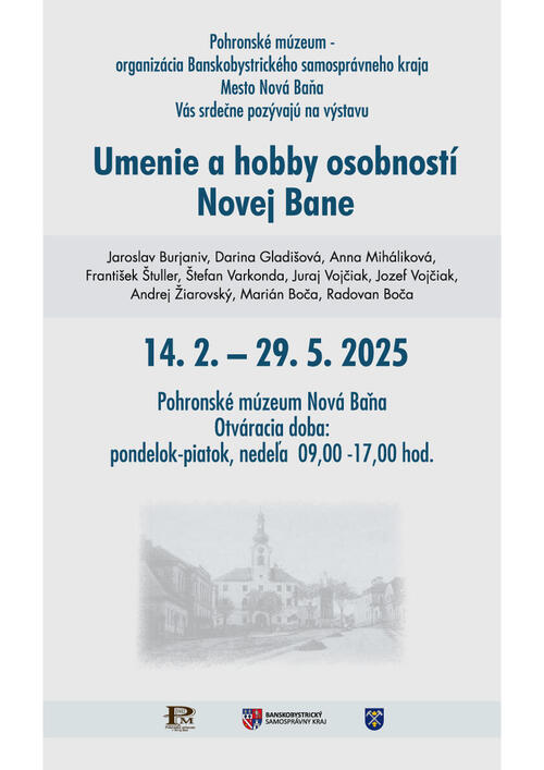 Plagát Umenie a hobby osobností Novej BAne