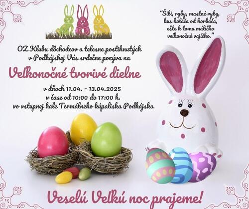 Plagát Veľkonočné tvorivé dielne