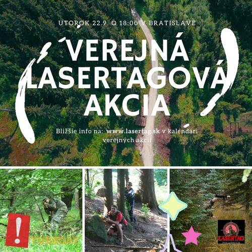 Plagát Verejná laser-tagová akcia