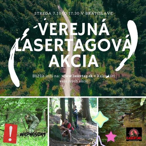 Plagát Verejná laser-tagová akcia
