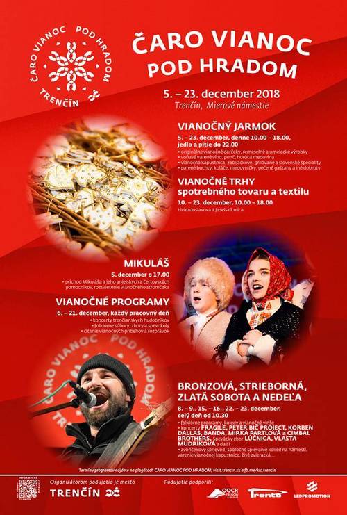 Plagát Vianočné trhy Trenčín 2018