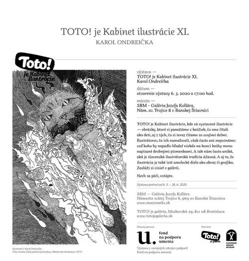 Plagát TOTO! je Kabinet ilustrácie XI.- Karol Ondreička